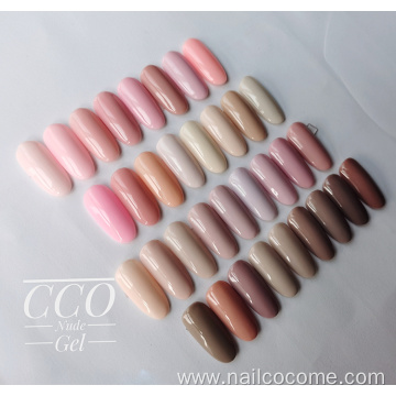 Professional natural color nude rubber base gel bulk uv polish gel OEM